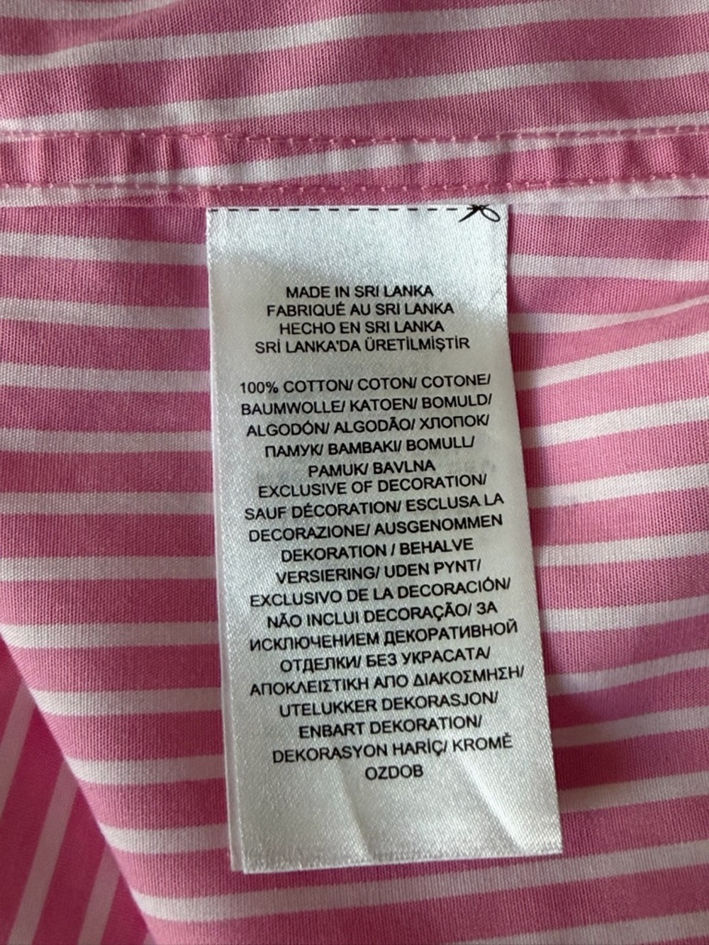 Lauren Ralph Lauren Pink & White Stripe Cotton Long Sleeve Shirt 1X 54750 - Picture 13 of 15